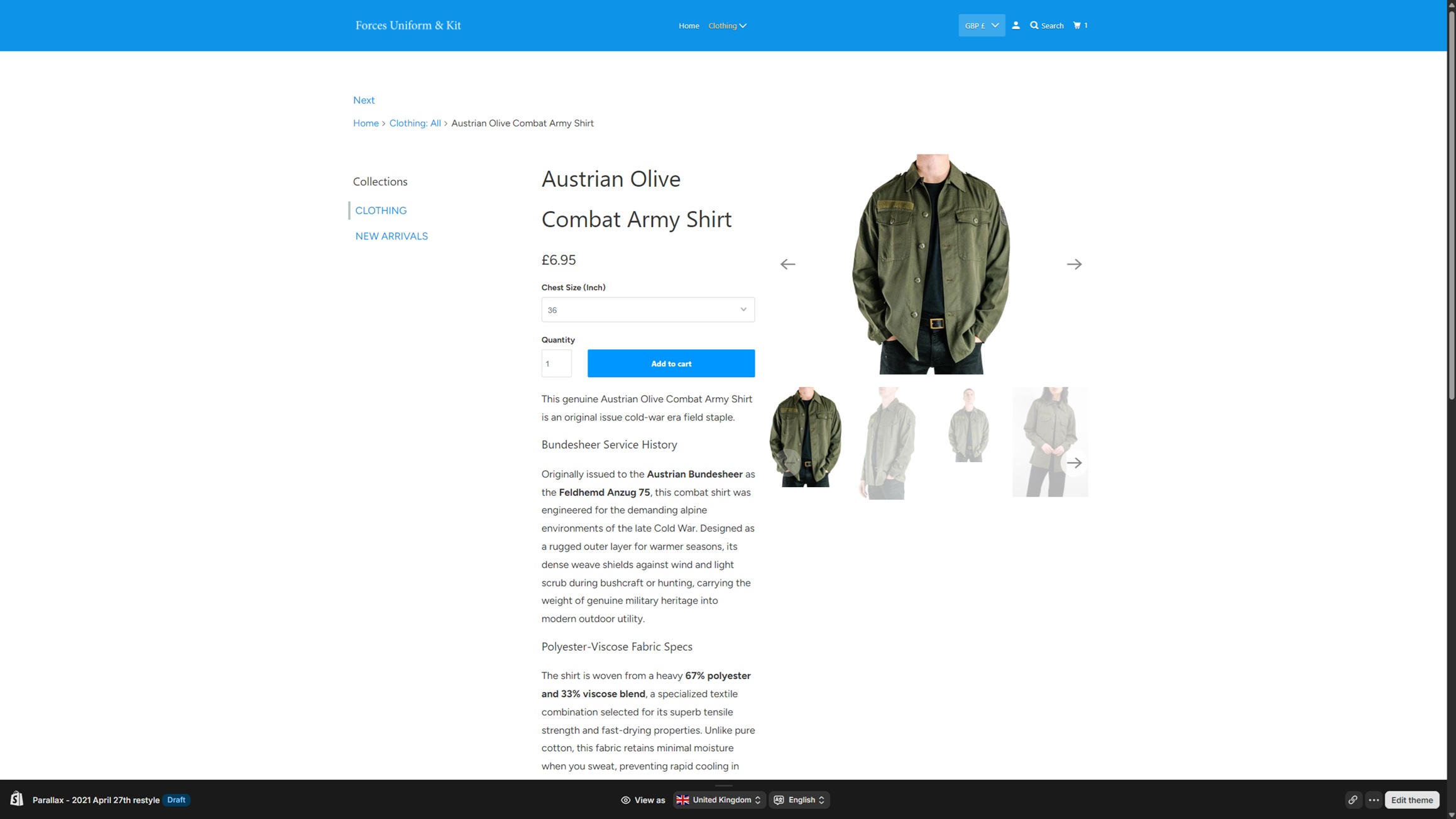 Before Product Page